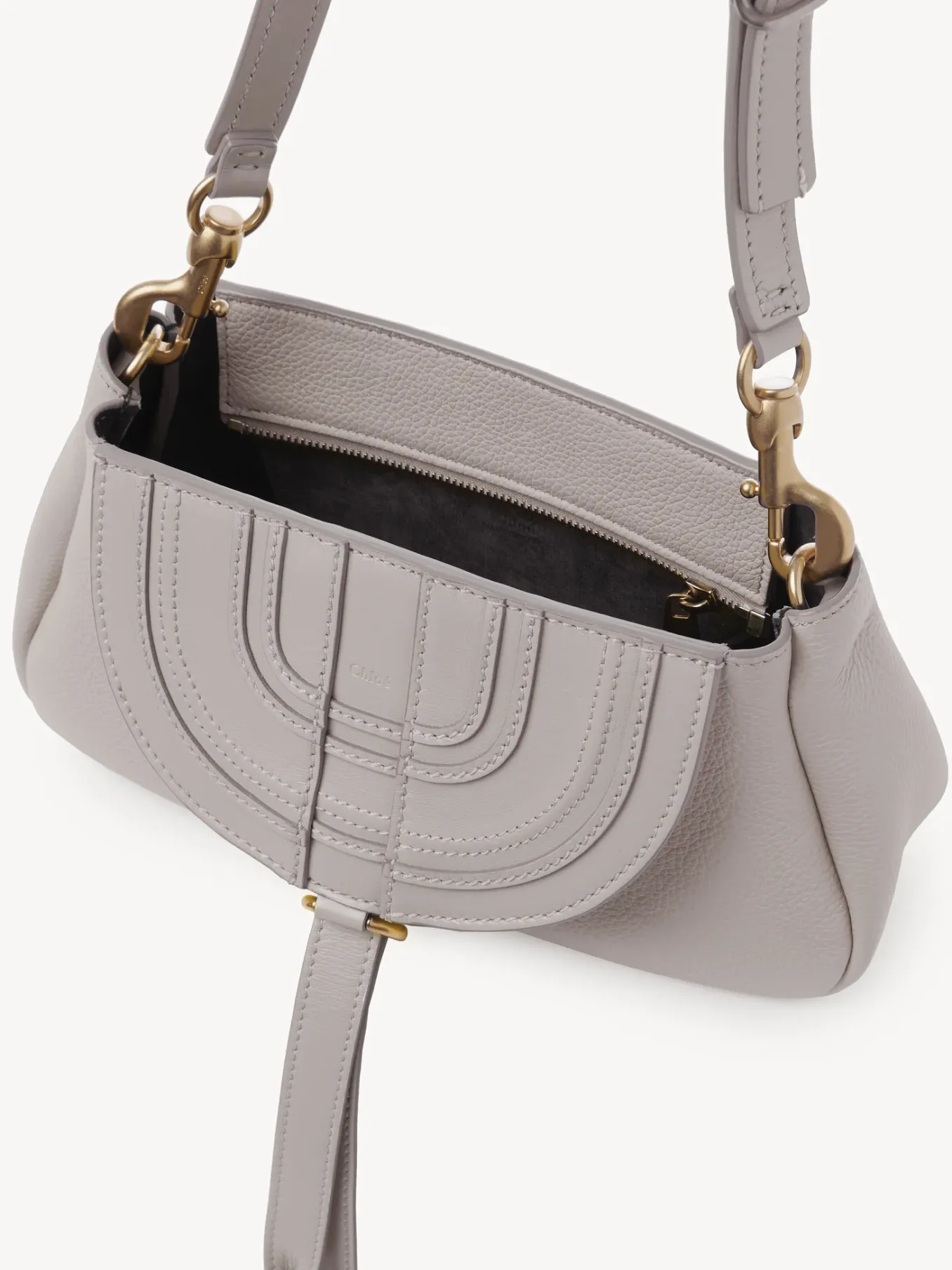 Mini Sacs-Chloé Petite Pochette A Bandoulière Marcie Wild Grey