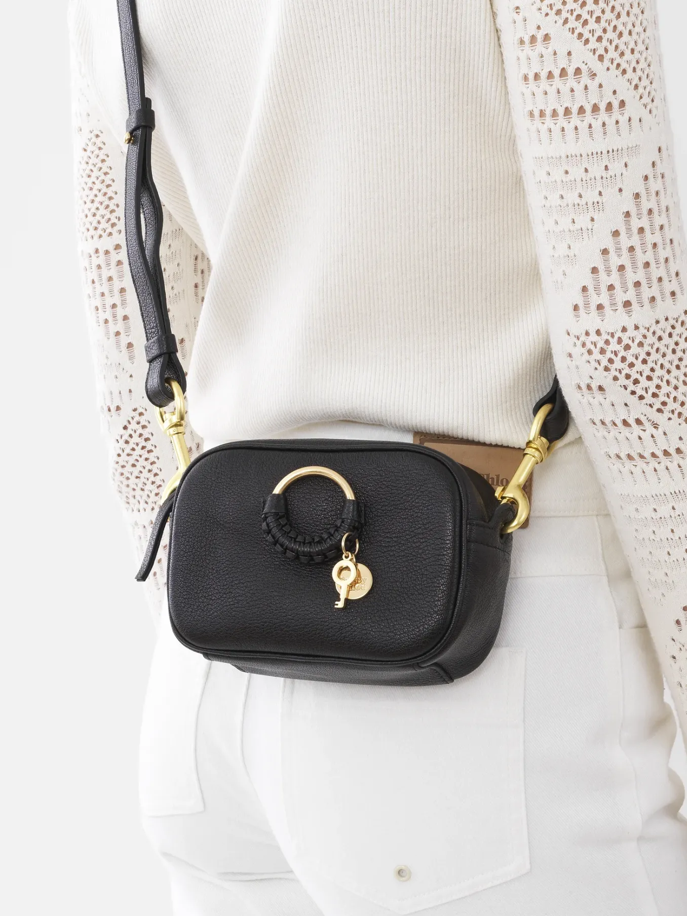 Sacs À Bandoulière-Chloé Pochette Pour Appareil Photo Hana Noir