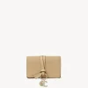 Porte-Cartes-Chloé Pochette Pour Cartes Et Monnaie Alphabet Soft Tan