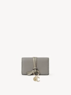 Porte-Cartes-Chloé Pochette Pour Cartes Et Monnaie Alphabet Cashmere Grey