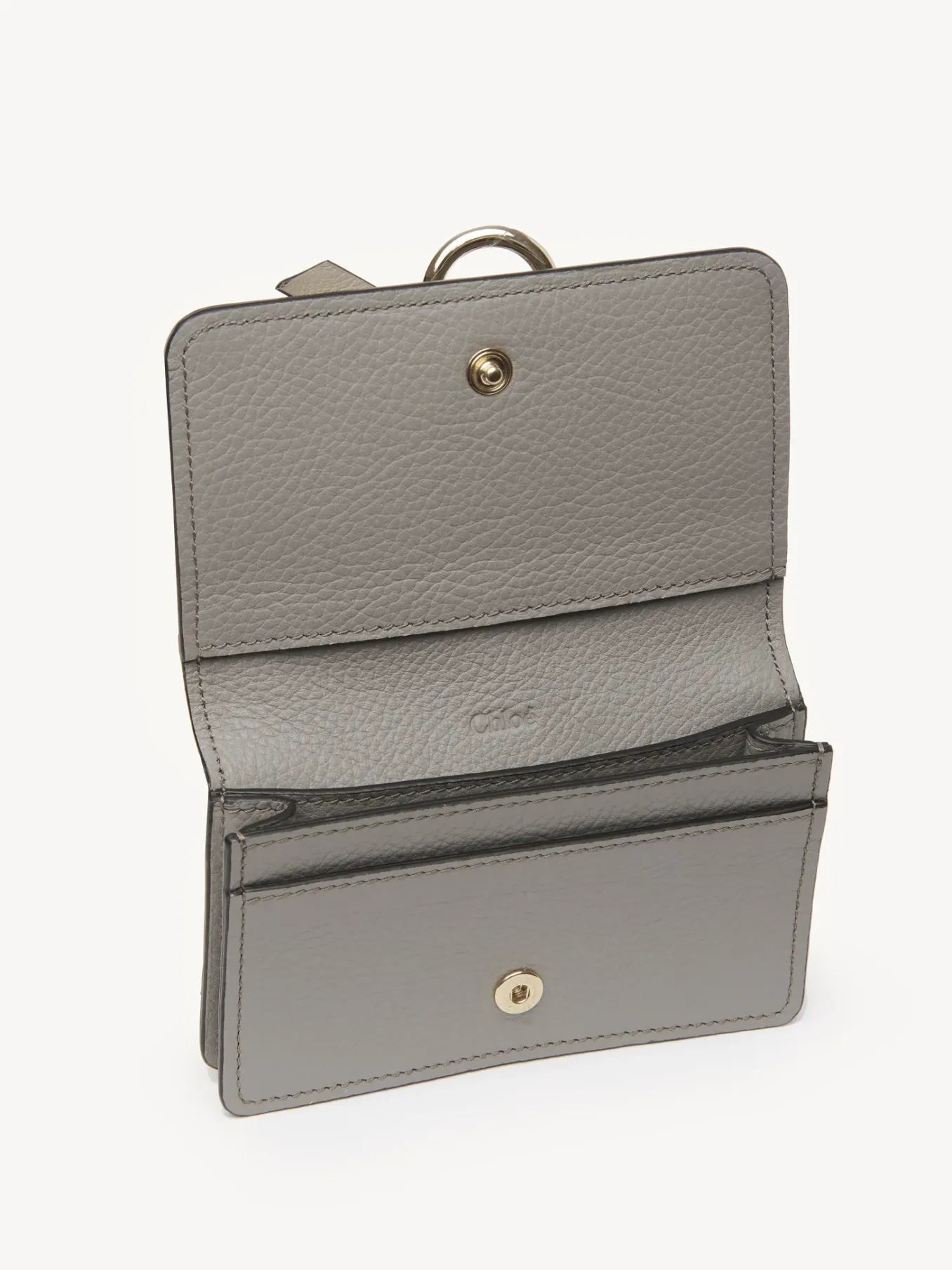 Porte-Cartes-Chloé Pochette Pour Cartes Et Monnaie Alphabet Cashmere Grey