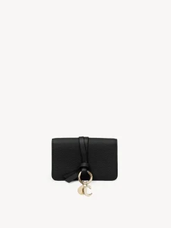 Porte-Cartes-Chloé Pochette Pour Cartes Et Monnaie Alphabet Noir
