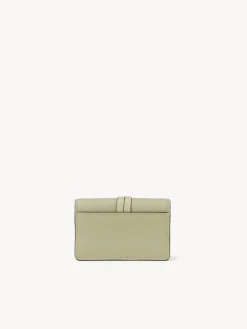 Portefeuilles Compacts-Chloé Pochette Pour Cartes Et Monnaie Alphabet Faded Green
