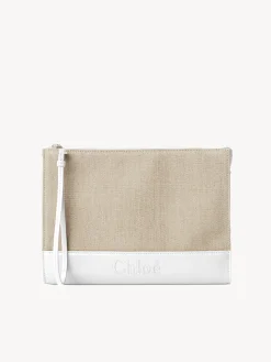 Lin-Chloé Pochette Zippee Chloe Sense Crystal White