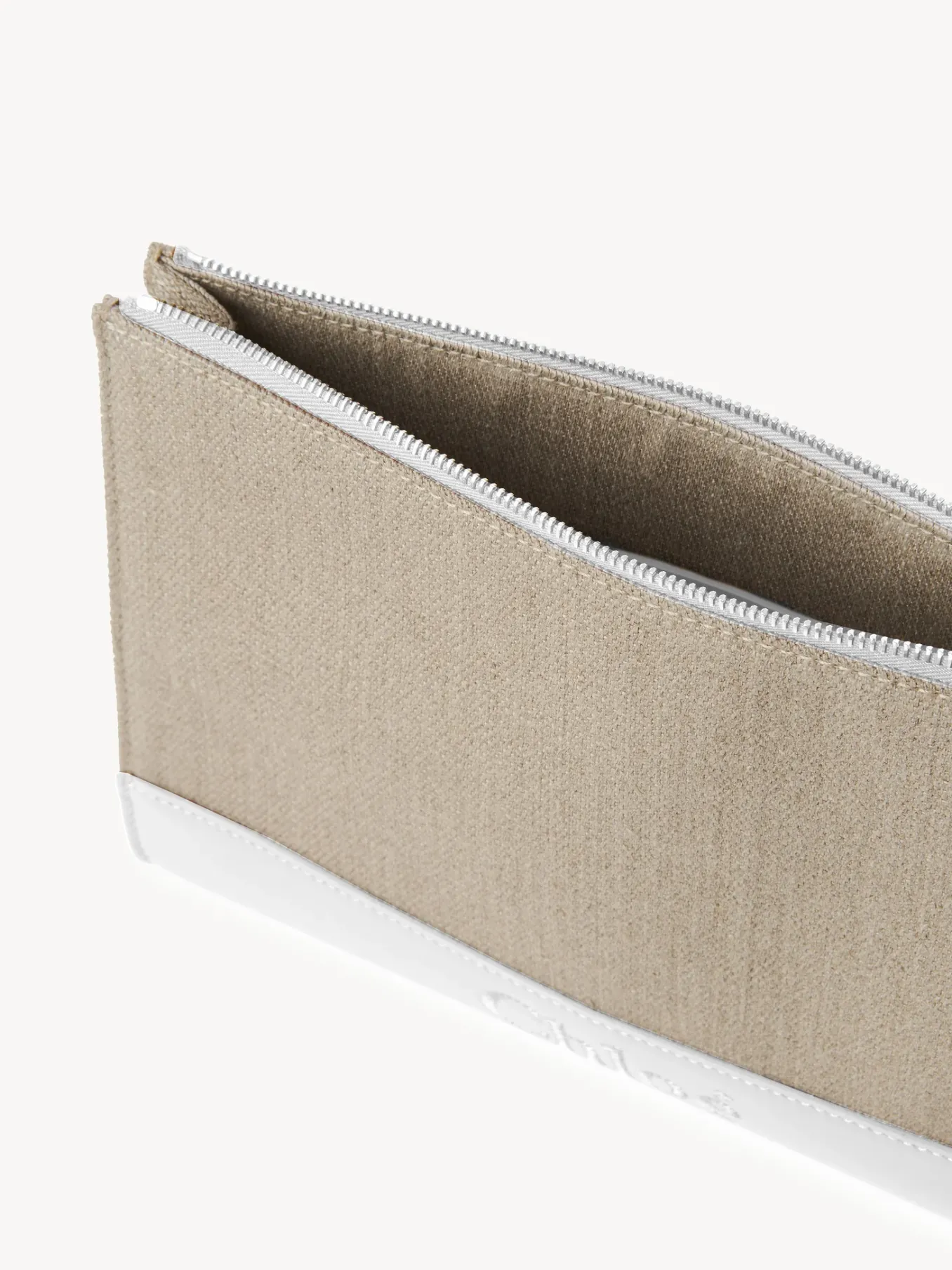 Lin-Chloé Pochette Zippee Chloe Sense Crystal White