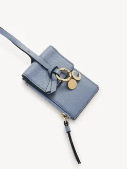 Porte-Cartes-Chloé Porte-Cartes A Bandoulière Alphabet Shady Cobalt
