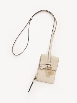 Porte-Cartes-Chloé Porte-Cartes A Bandoulière Alphabet Nude