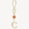 Porte-Cles Et Charms Pour Sac-Chloé Porte-Cles Alphabet Gold Color