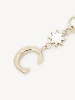Porte-Cles Et Charms Pour Sac-Chloé Porte-Cles Alphabet Gold Color