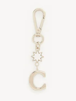 Porte-Cles Et Charms Pour Sac-Chloé Porte-Cles Alphabet Gold Color