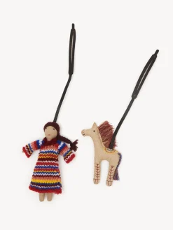 Porte-Cles Et Charms Pour Sac-Chloé Porte-Cles Cheval Silaiwali Pour Chloe Sandy Beige