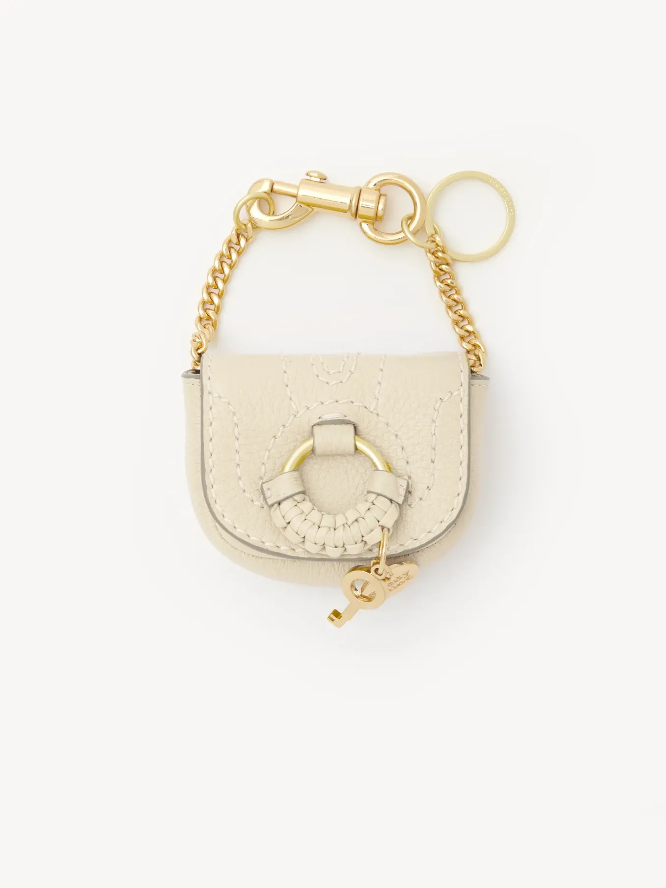 Porte-Cles Et Charms Pour Sac-Chloé Porte-Cles Hana Cement Beige