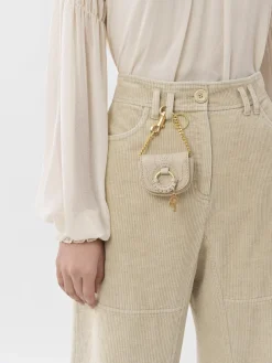 Porte-Cles Et Charms Pour Sac-Chloé Porte-Cles Hana Cement Beige