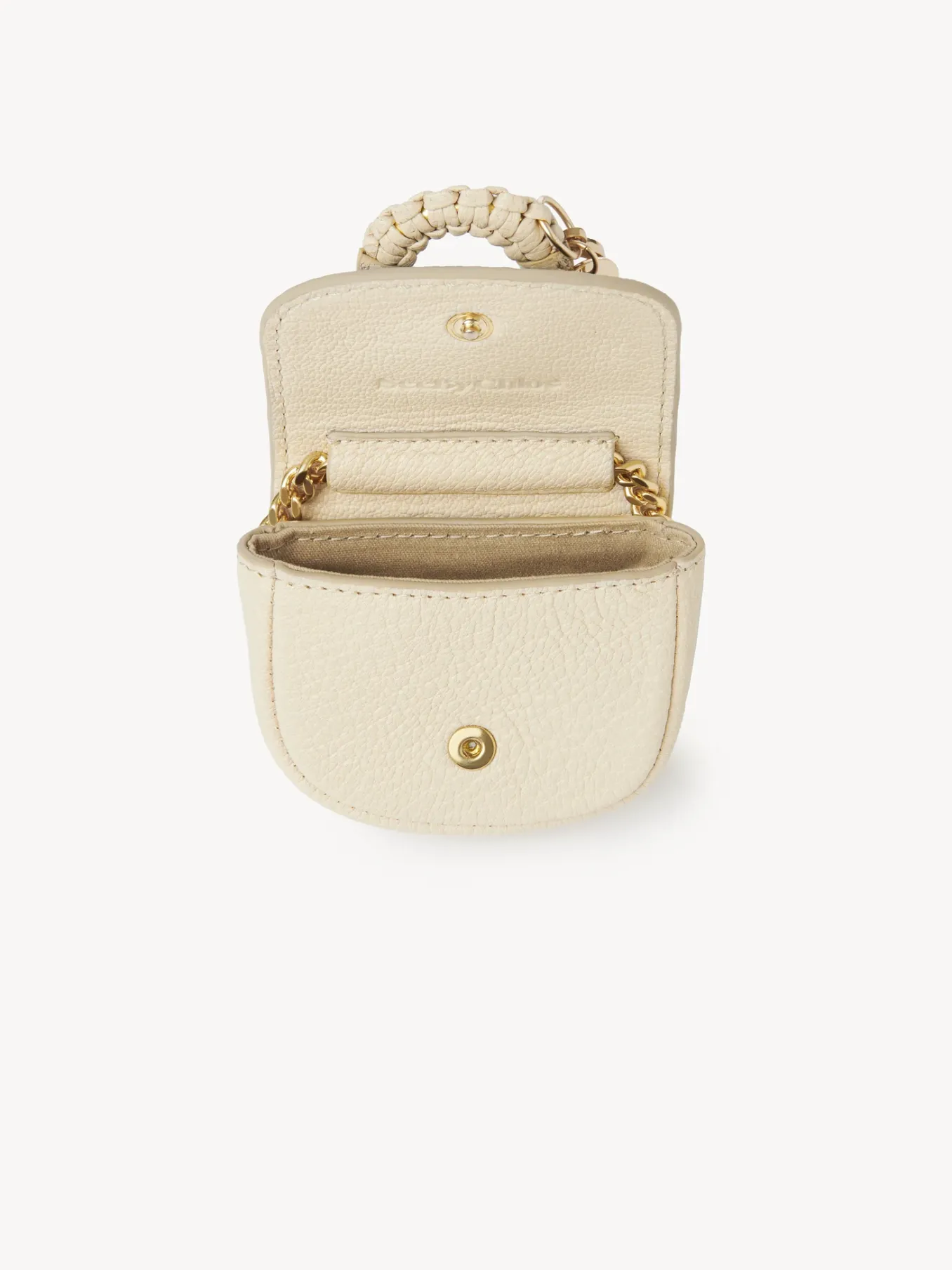 Porte-Cles Et Charms Pour Sac-Chloé Porte-Cles Hana Cement Beige