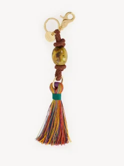 Porte-Cles Et Charms Pour Sac-Chloé Porte-Cles Pompon Grigri Caramello