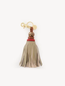 Porte-Cles Et Charms Pour Sac-Chloé Porte-Cles Pompon Grigri Pottery Green