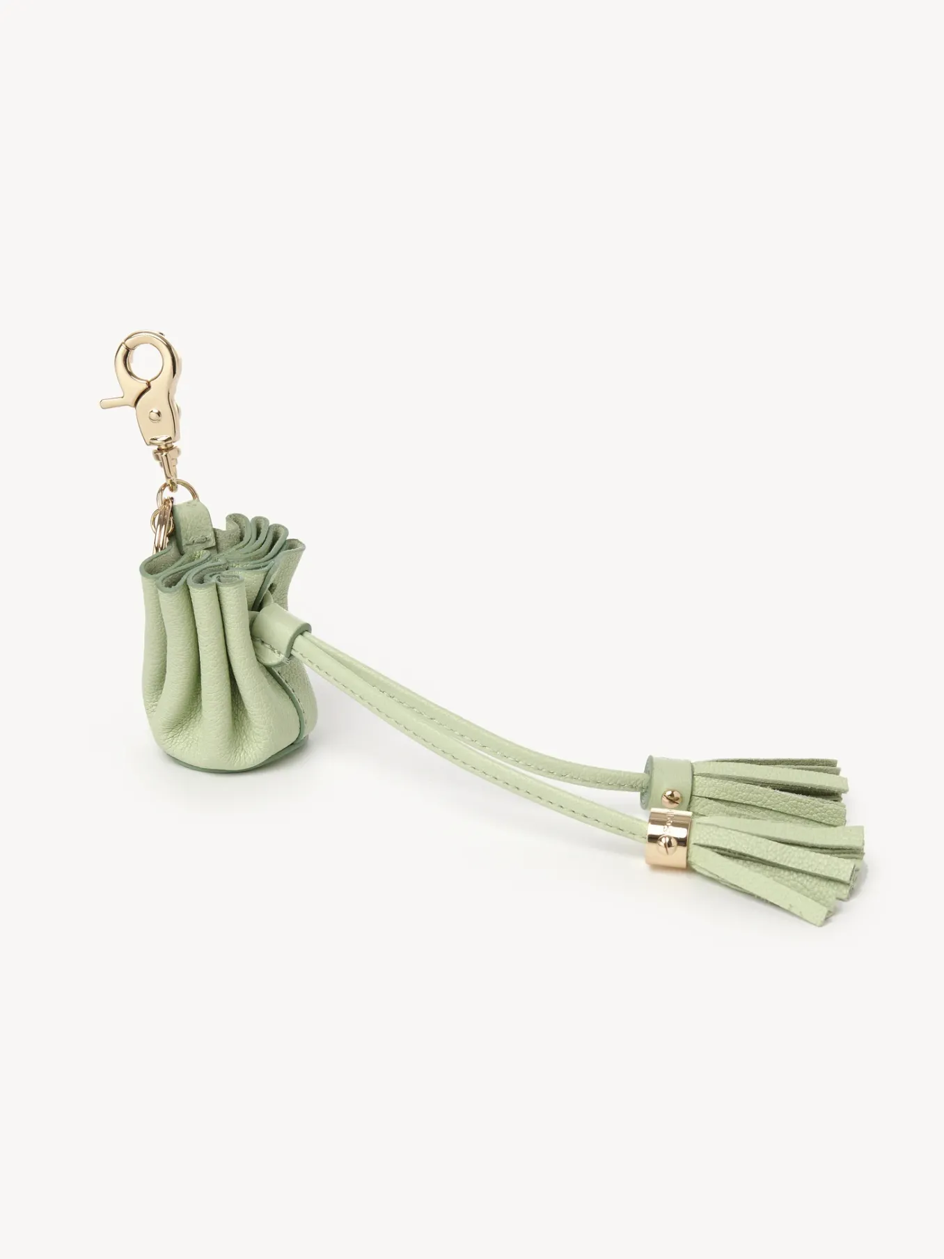 Porte-Cles Et Charms Pour Sac-Chloé Porte-Cles Sac Seau Nano Vicki Pastel Green