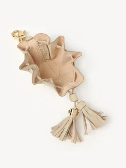 Porte-Cles Et Charms Pour Sac-Chloé Porte-Cles Sac Seau Nano Vicki Cement Beige