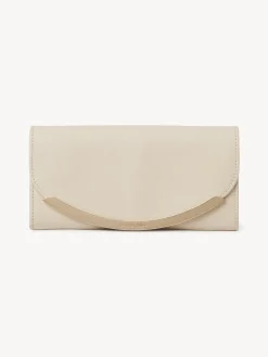 Portefeuilles Longs-Chloé Portefeuille A Rabat Lizzie Cement Beige