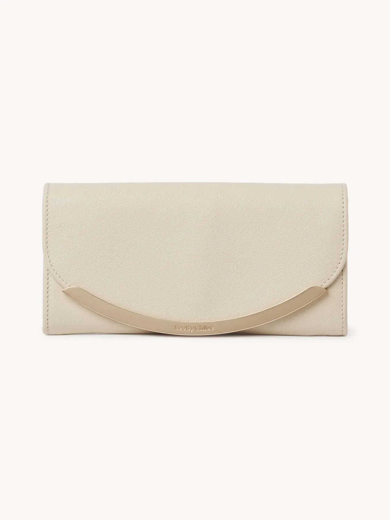 Portefeuilles Longs-Chloé Portefeuille A Rabat Lizzie Cement Beige