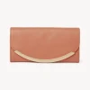 Portefeuilles Longs-Chloé Portefeuille A Rabat Lizzie Tan Apricot