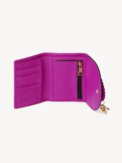 Portefeuilles Compacts-Chloé Portefeuille A Trois Volets Hana Fuchsia Purple