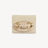 Portefeuilles Compacts-Chloé Portefeuille A Trois Volets Saddie Cement Beige
