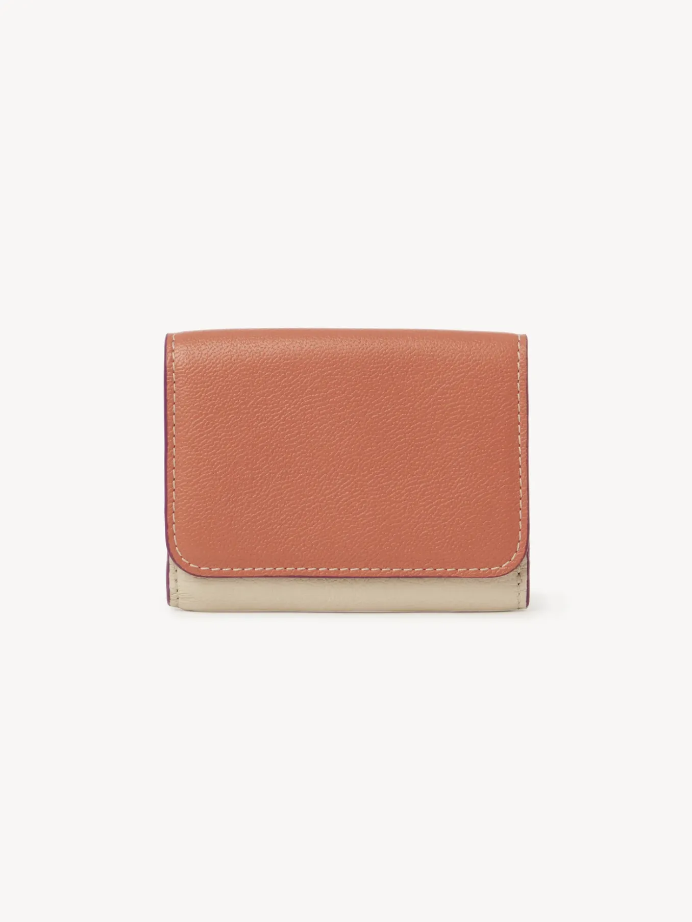Portefeuilles Compacts-Chloé Portefeuille A Trois Volets Layers Cement Beige