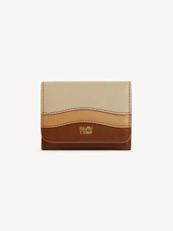 Portefeuilles Compacts-Chloé Portefeuille A Trois Volets Layers Caramel