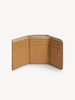 Portefeuilles Compacts-Chloé Portefeuille A Trois Volets Layers Caramel