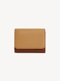 Portefeuilles Compacts-Chloé Portefeuille A Trois Volets Layers Caramel