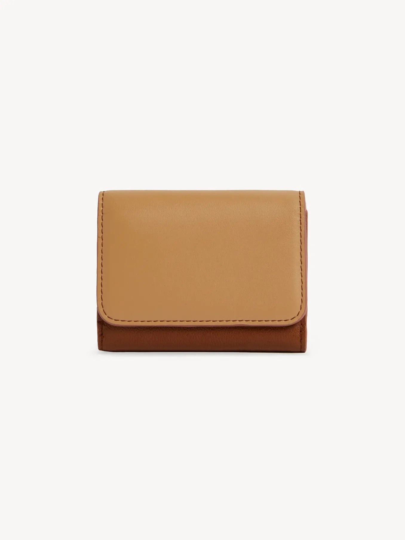 Portefeuilles Compacts-Chloé Portefeuille A Trois Volets Layers Caramel