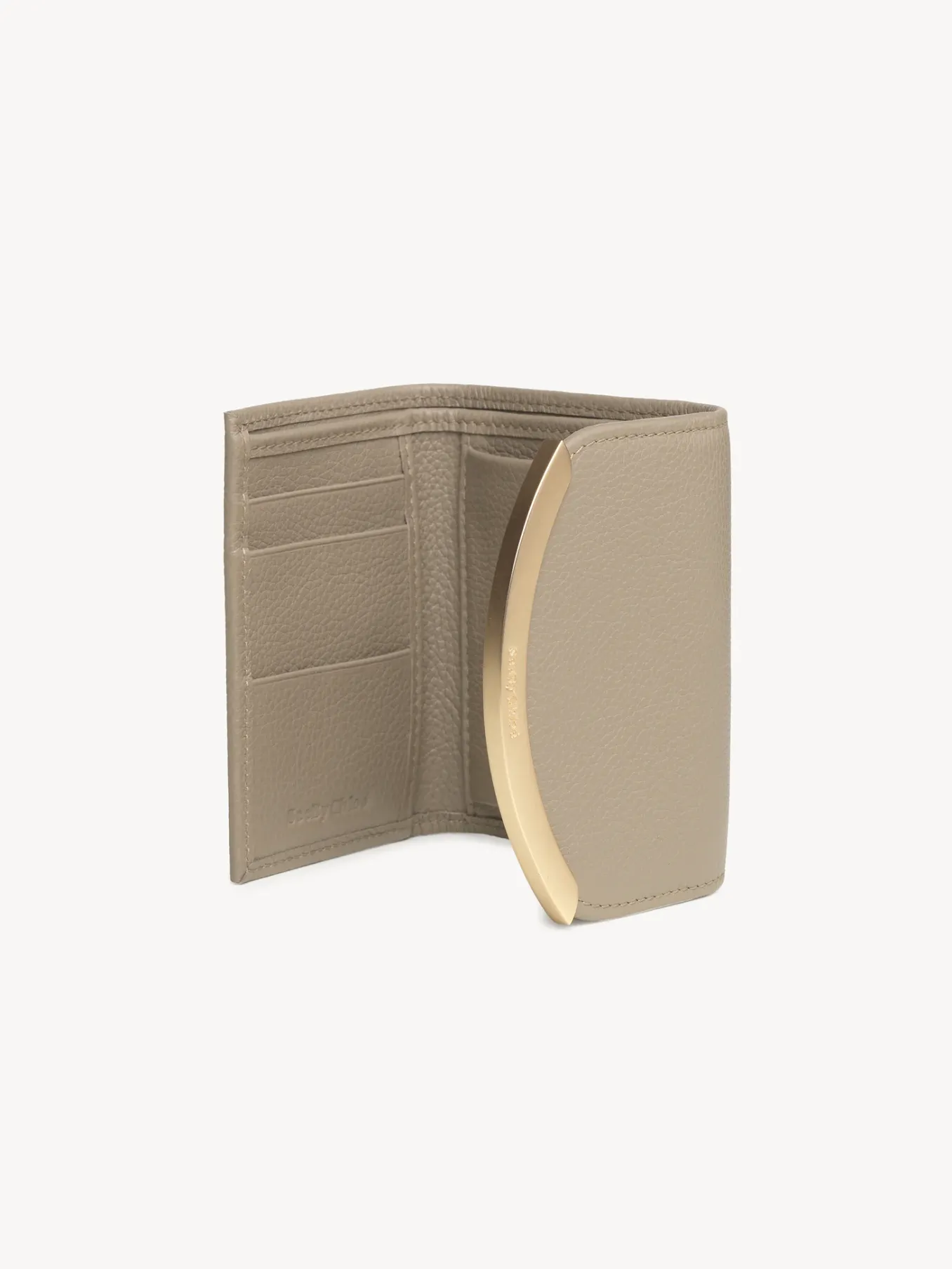 Portefeuilles Compacts-Chloé Portefeuille A Trois Volets Lizzie Motty Grey