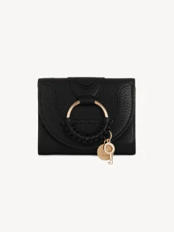 Portefeuilles Compacts-Chloé Portefeuille A Trois Volets Hana Noir