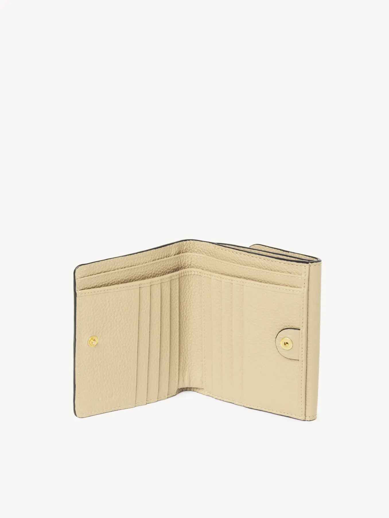 Portefeuilles Compacts-Chloé Portefeuille Compact A Rabat Marcie Root Beige