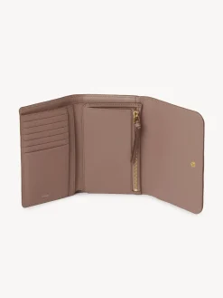 Portefeuilles Compacts-Chloé Portefeuille Compact A Rabat Marcie Woodrose