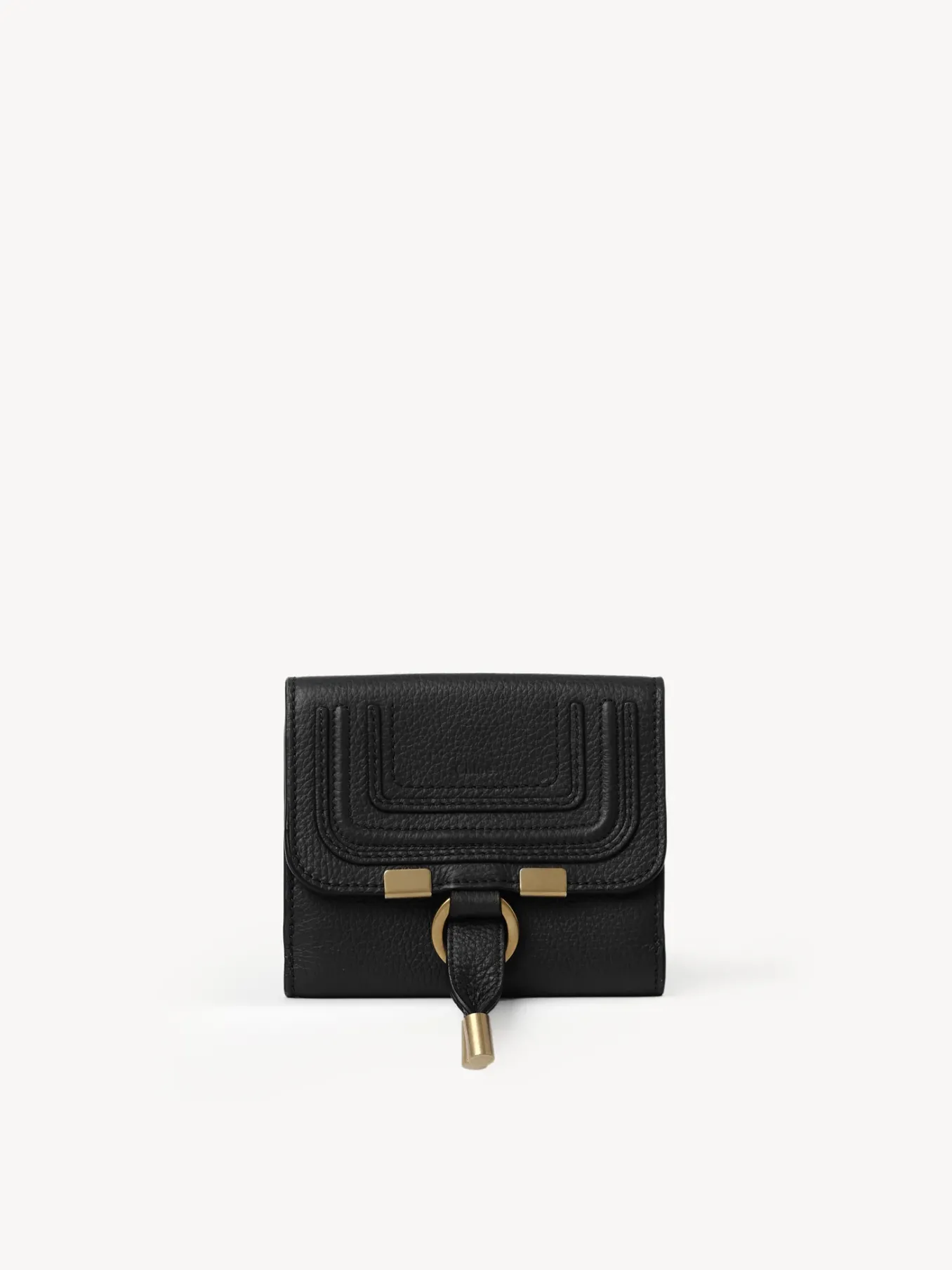 Portefeuilles Compacts-Chloé Portefeuille Compact A Rabat Marcie Noir