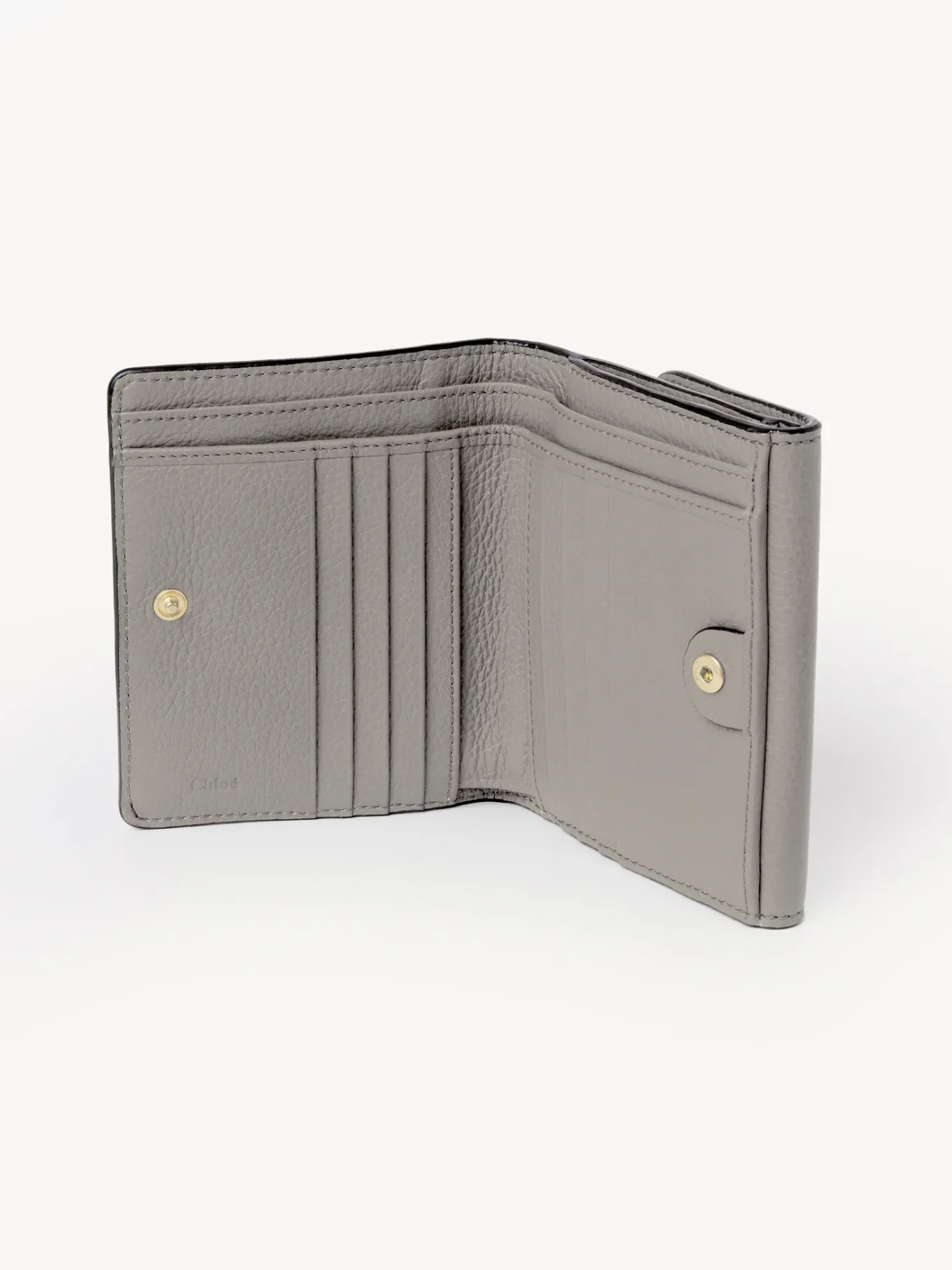 Portefeuilles Compacts-Chloé Portefeuille Compact A Rabat Marcie Cashmere Grey