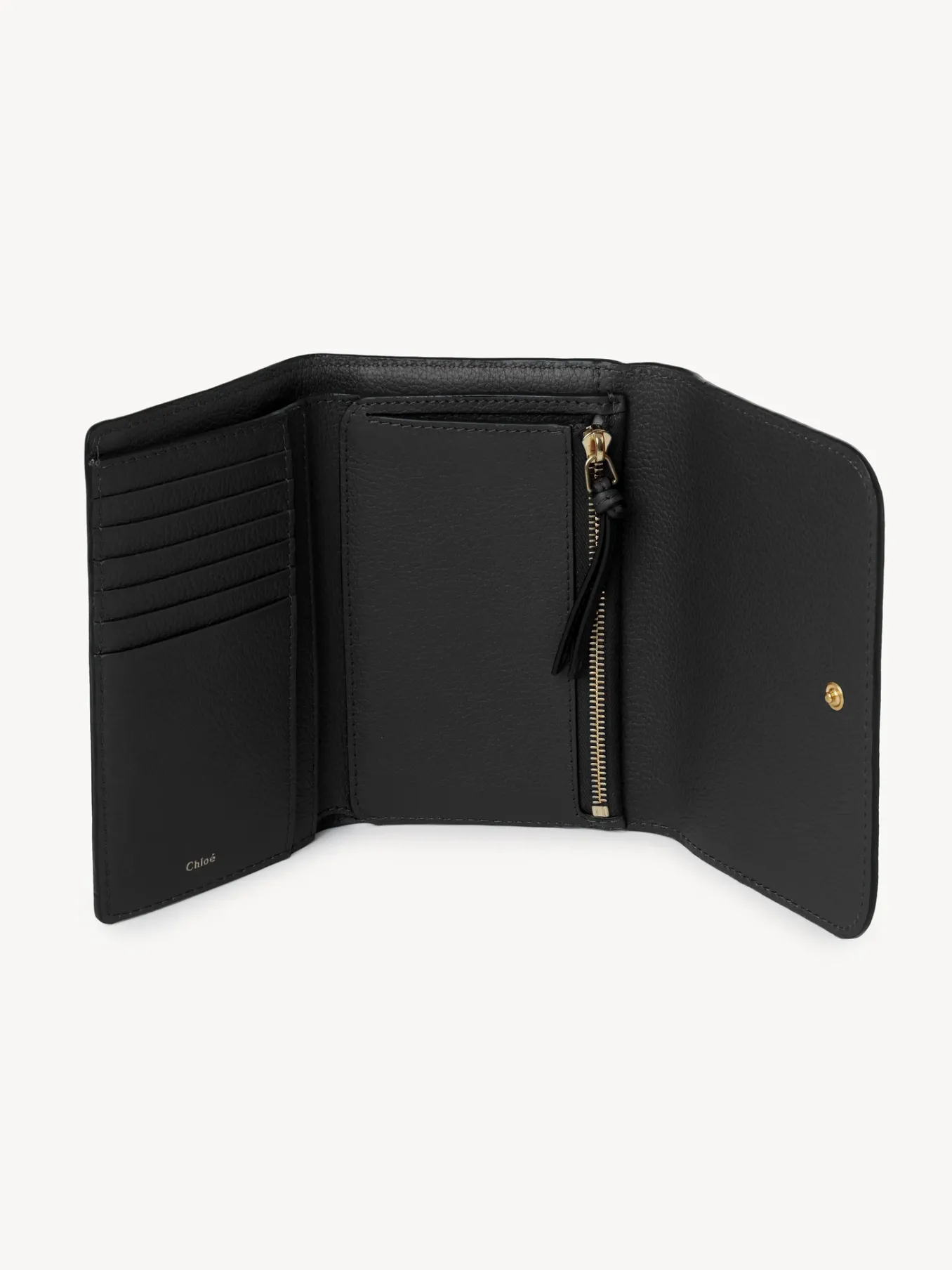 Portefeuilles Compacts-Chloé Portefeuille Compact A Rabat Marcie Noir