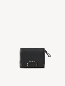 Portefeuilles Compacts-Chloé Portefeuille Compact A Trois Volets Edith Noir