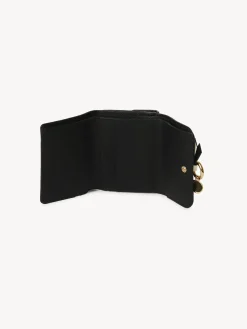 Portefeuilles Compacts-Chloé Portefeuille Compact A Trois Volets Alphabet Noir