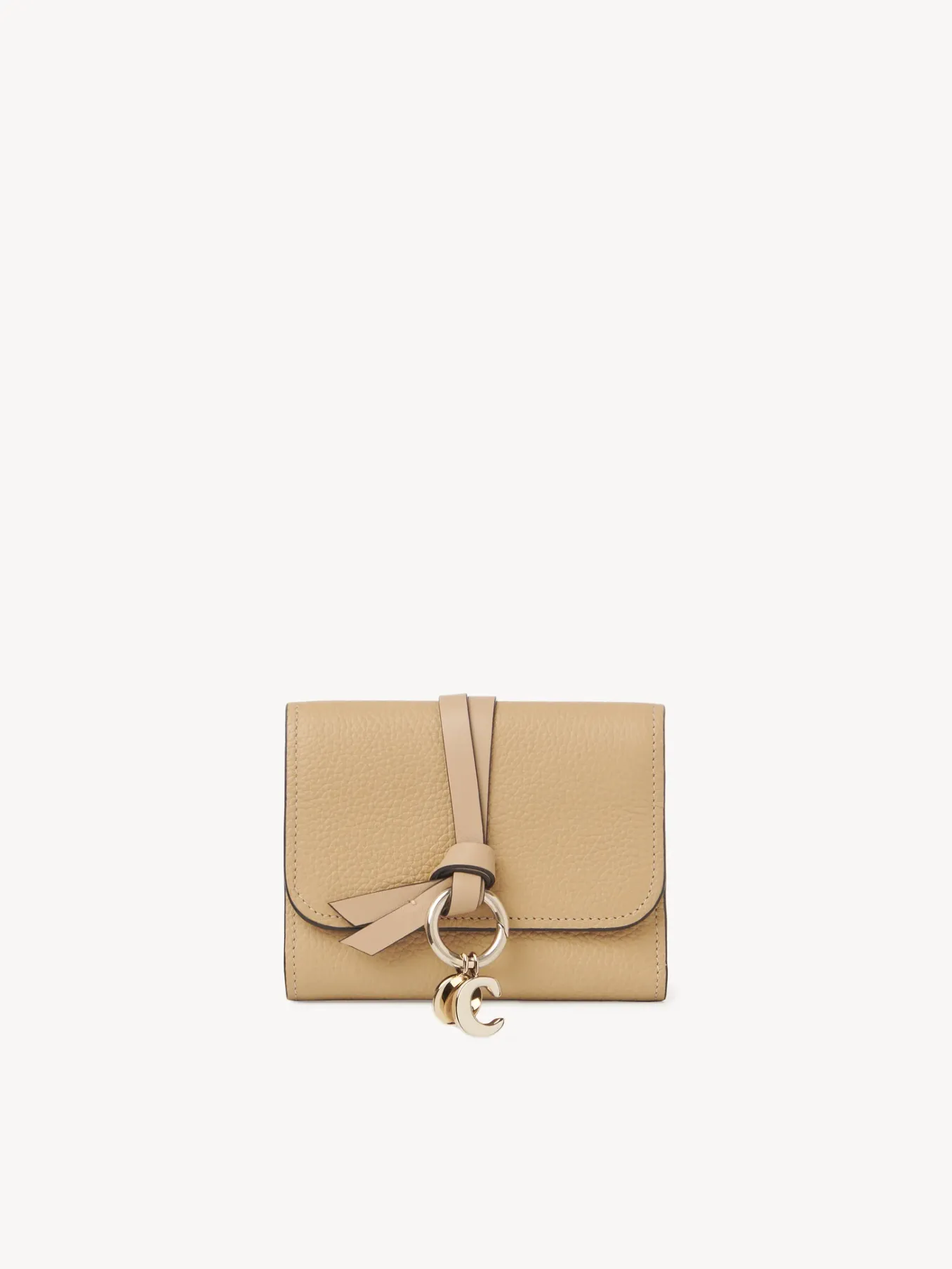 Portefeuilles Compacts-Chloé Portefeuille Compact A Trois Volets Alphabet Soft Tan