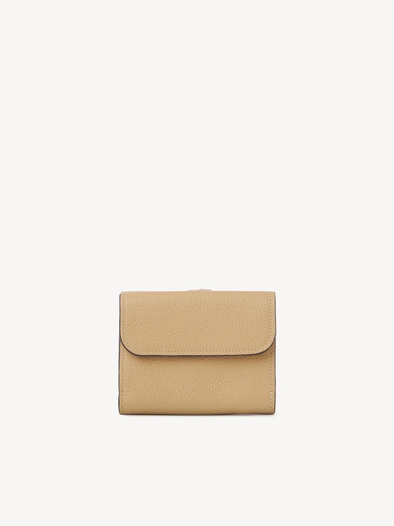 Portefeuilles Compacts-Chloé Portefeuille Compact A Trois Volets Alphabet Soft Tan