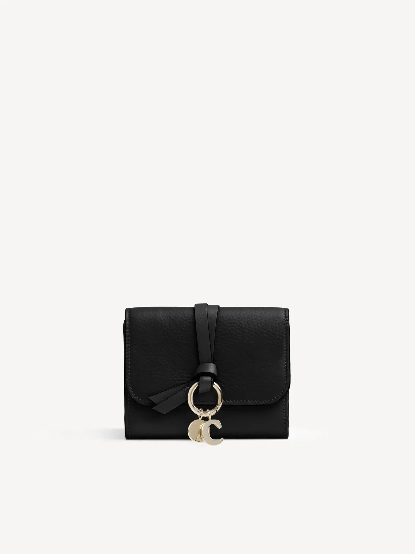 Portefeuilles Compacts-Chloé Portefeuille Compact A Trois Volets Alphabet Noir
