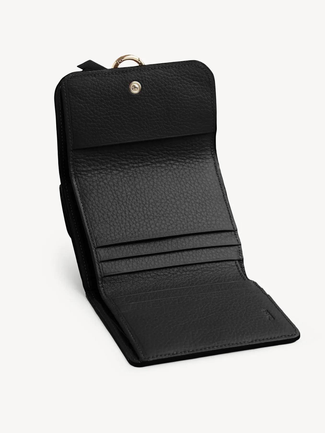 Portefeuilles Compacts-Chloé Portefeuille Compact A Trois Volets Alphabet Noir