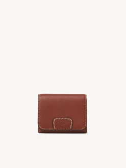 Portefeuilles Compacts-Chloé Portefeuille Compact A Trois Volets Edith Sepia Brown