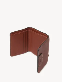 Portefeuilles Compacts-Chloé Portefeuille Compact A Trois Volets Edith Sepia Brown
