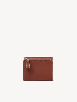 Portefeuilles Compacts-Chloé Portefeuille Compact A Trois Volets Edith Sepia Brown