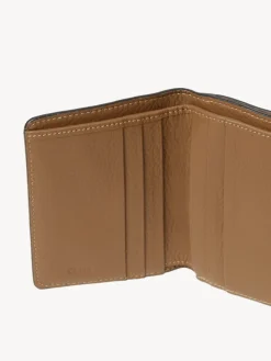 Portefeuilles Compacts-Chloé Portefeuille Compact A Trois Volets Alphabet Cement Brown