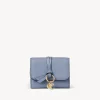 Portefeuilles Compacts-Chloé Portefeuille Compact A Trois Volets Alphabet Shady Cobalt